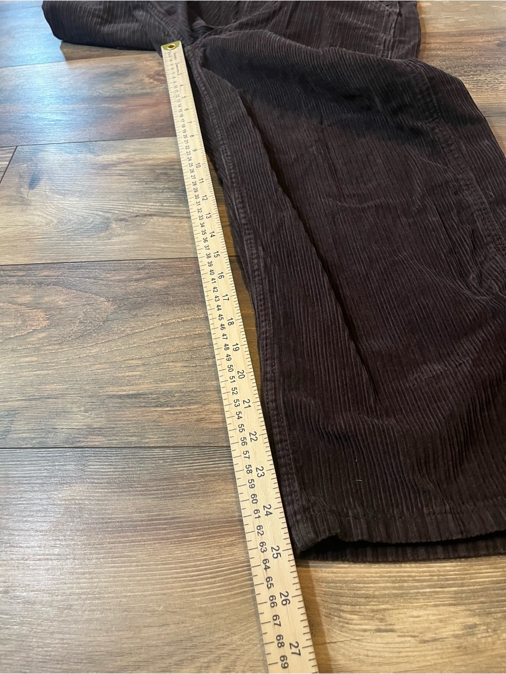 Levi’s Premium Corduroy Overalls Women’s S Brown Wide Leg Bib Overall Gorpcore - Picture 12 of 12